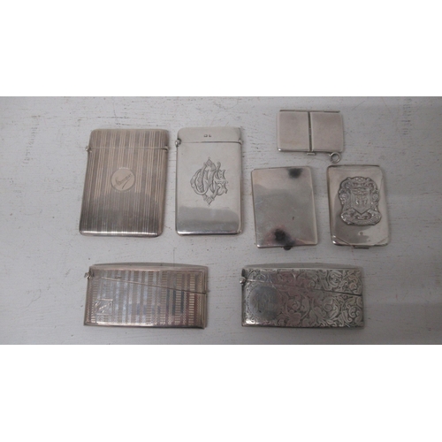 218 - Seven silver card cases etc, various - approx total weight 8.1 troy oz