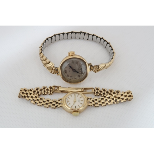 252 - A 9ct yellow gold ladies Rotary bracelet watch - approx weight 13.9 grams - together with a lades 9c... 