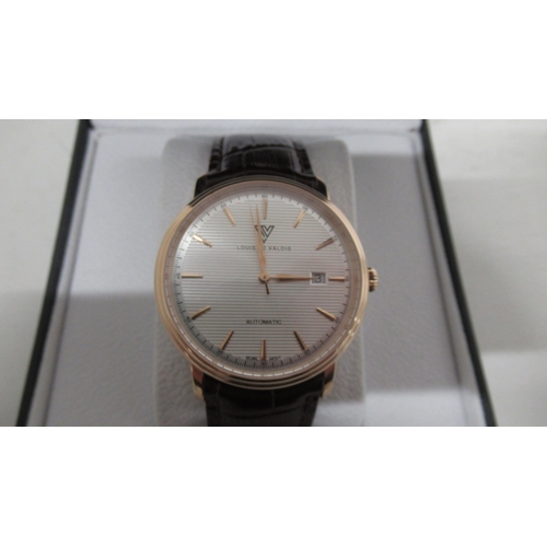 258 - An automatic Gents/Ladies 25 jewel Louis De Valois wristwatch, boxed, brand new in working order