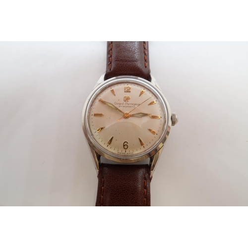 268A - A gents Girard-Perregaux Dynomatic wristwatch - steel case 33mm - working in the saleroom