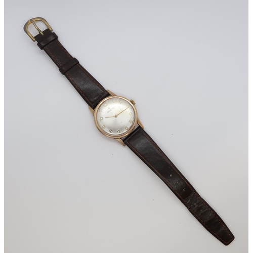 271A - A gents 9ct gold cased Invicta manual wind wristwatch - case 33mm - working in the saleroom