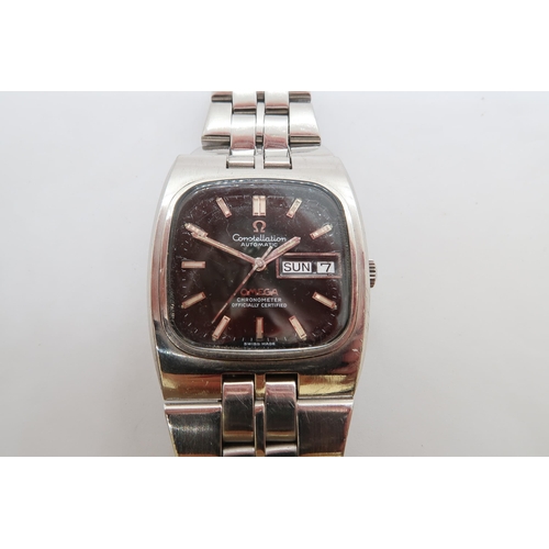 272A - A gents Omega Constellation Automatic wristwatch - stainless steel case 32mm - with day and date - w... 