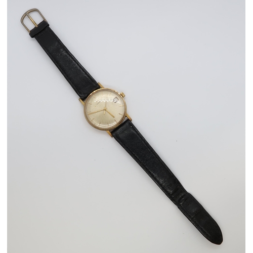 278A - A gents Omega manual wind gold plated wristwatch - case 32mm - with date aperture - working in the s... 