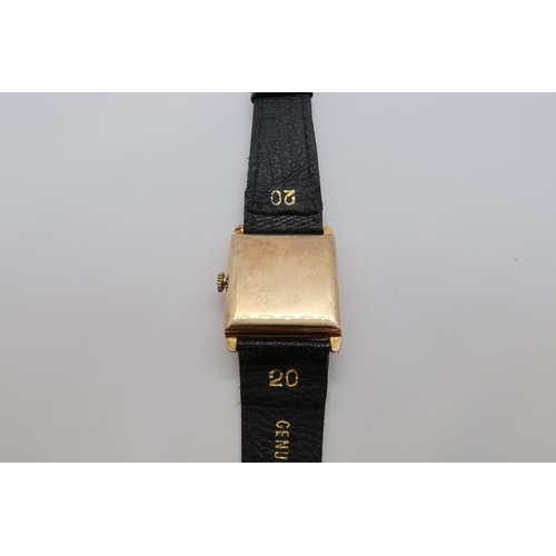 279A - A gents 9ct gold cased Hefik manual wind wristwatch - case 27mm - with seconds sub dial - working in... 