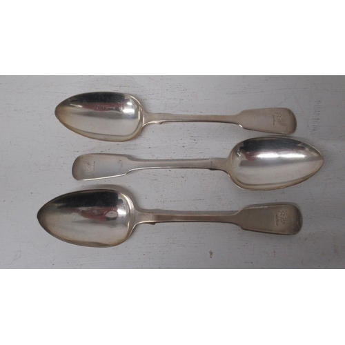 292 - Three William IV silver table spoons, William Bateman II, London 1834 - 22.5cm - approx weight 7.5 t... 