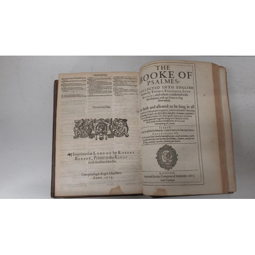 389A - Bible: Old and New Testament printed 1615, Robert Barker, London, 23cm x 17cm