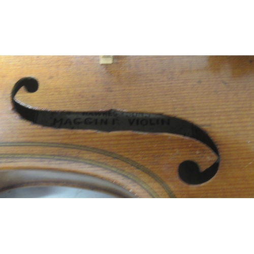 391 - A good quality early 20th century violin with a label for Hawkes & Son 'Maggini' Denmark St, Piccadi... 