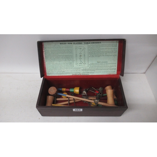 464 - A table croquet set