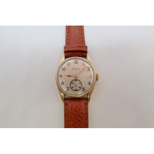 264A - A Lord Elgin 14ct cased manual wind wristwatch - case 27mm - with seconds sub dial - working in the ... 