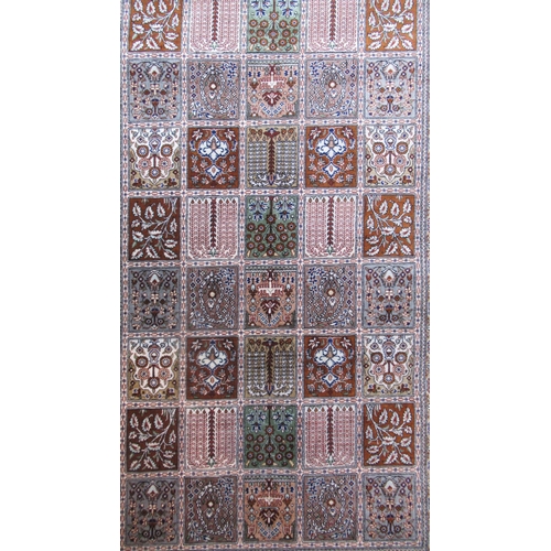 485 - A hand woven Qoom silk rug - 120cm x 75cm - with certificate