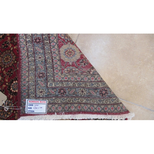 491A - A hand knotted woollen Veramin rug - 1.94m x 1.00m