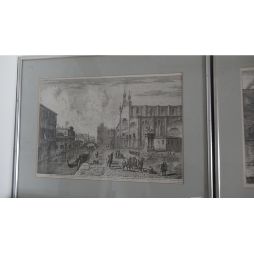 494 - Four antique prints of Venice