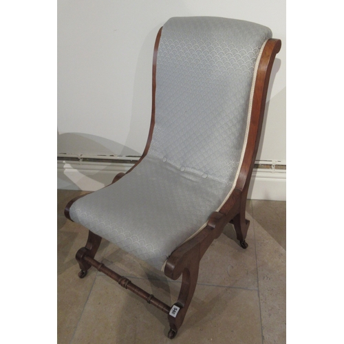 548 - A Victorian mahogany nursing chair