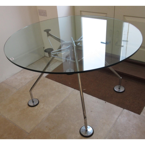 560 - A Norman Foster Tecno glass top table