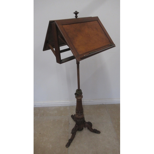 579 - An early 19th century mahogany duet adjustable music stand