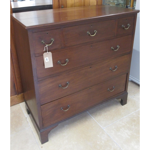 582 - An Edwardian mahogany and line inlaid chest of three over three drawers with cedar lining - Width 10... 