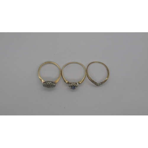 170 - Three 9ct (hallmarked) rings, various - approx weight 5.3 grams