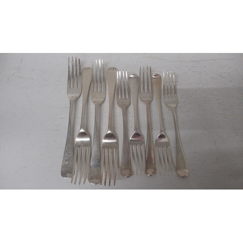 287 - Nine silver forks - 13.1 troy oz