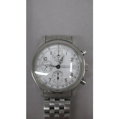 275 - A gents Hamilton Automatic Chronograph wristwatch, stainless steel case 40mm on Hamilton stainless s... 