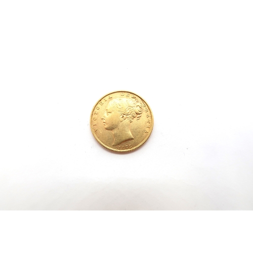 A 1872 full gold sovereign