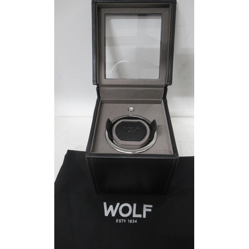 318 - Wolf Module 1.8 single watch winder complete with adapter