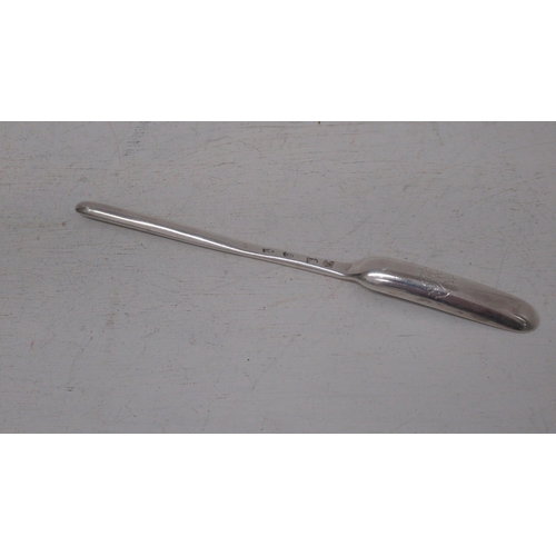 331 - A George I silver Marrow scoop/spoon, Edward Jennings, London 1723 - 21cm - approx weight 1.9 troy o... 