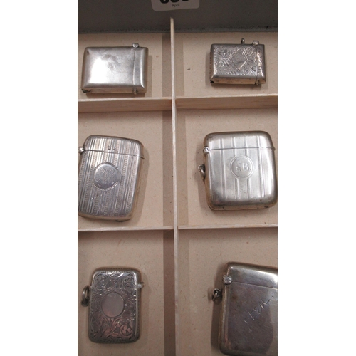 336 - Six vesta cases, approx 6 troy oz