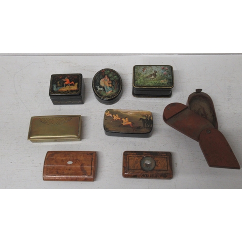 449A - Eight trinket/snuff boxes, various