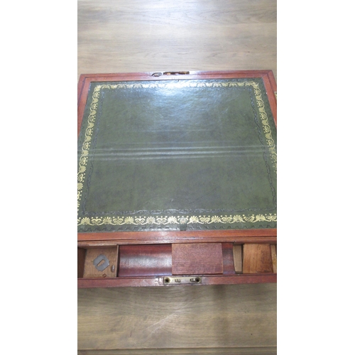 593 - A 19th century mahogany writing box, 50cm wide, for restoration