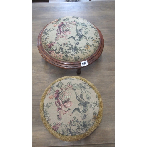 599 - Two 19th century footstools