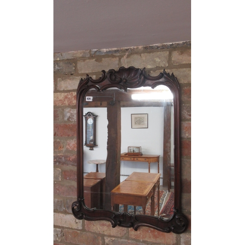 626 - A French carved wood mirror - 73cm x 55cm