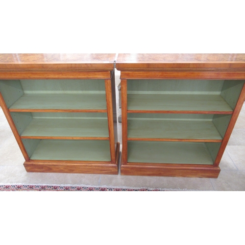 635 - A pair of Pippy yew bookcases - made by a local craftsman to a high standard - Height 94cm x Width 8... 