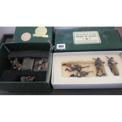 483 - King and Country Lead Figures - assorted lead figures including a jeep, please see images