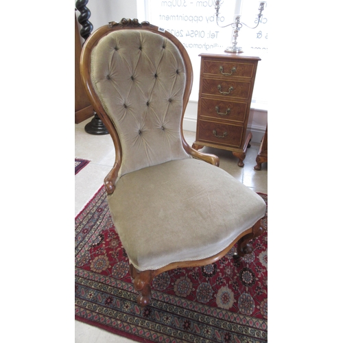 622 - A 19th century mahogany nursing chair, nicely upholstered, in good condition