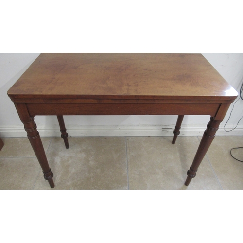 630 - A 19th century mahogany card table - Width 91cm