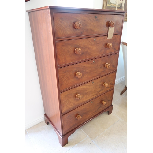 620A - A good quality 19th century style five drawer chest of drawers - Height 146cm x Width 94cm - restore... 