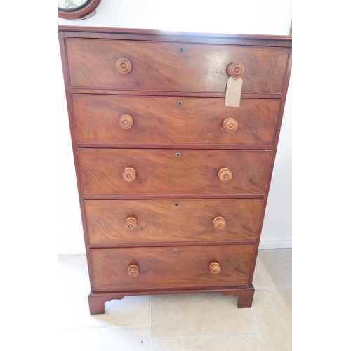 620A - A good quality 19th century style five drawer chest of drawers - Height 146cm x Width 94cm - restore... 