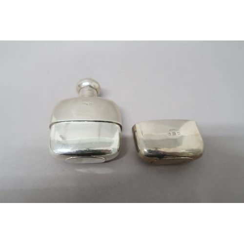 369 - A silver hallmarked hip flask