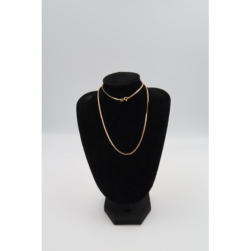 38 - Four 9ct gold necklaces and a bracelet, total weight 15 grams