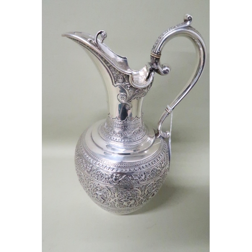 398 - A wine ewer Scottish, Hamilton & Inches Edinburgh 1892 - Height 26cm - weight approx 17.68 troy oz