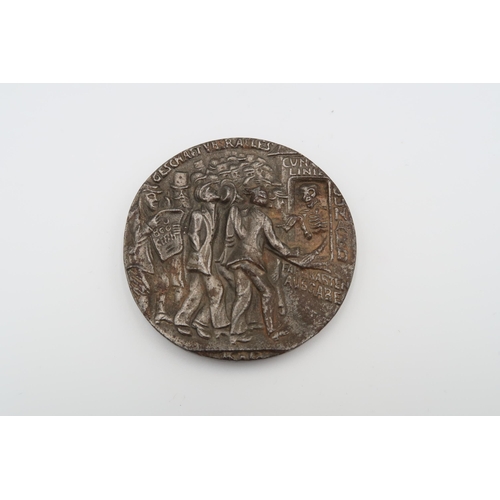 444 - A WWI Lusitania Medallion, British type, minted to commemorate the ships sinking by a German submari... 