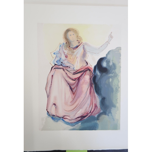 452 - Salvador Dali - Print, unframed - Beatrice Resolves Dante's Doubts Paradise - 19cm x 24cm - unsigned