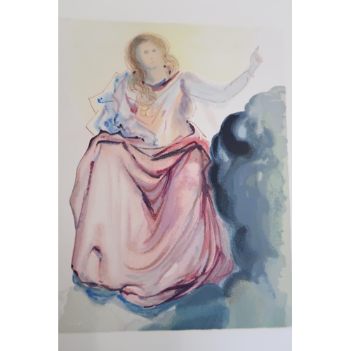 452 - Salvador Dali - Print, unframed - Beatrice Resolves Dante's Doubts Paradise - 19cm x 24cm - unsigned