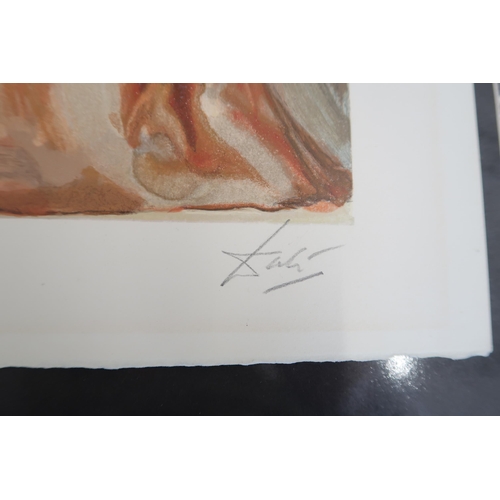 459 - Salvador Dali - Print, unframed - Dante Re Awakes Purgatory - 19cm x 24cm - signed