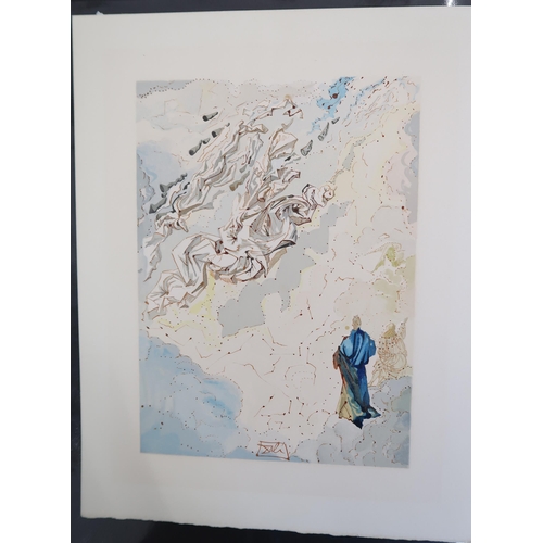 472 - Salvador Dali - Print, unframed - The Constellation of Blessed Spirits Paradise - 17cm x 24cm - unsi... 