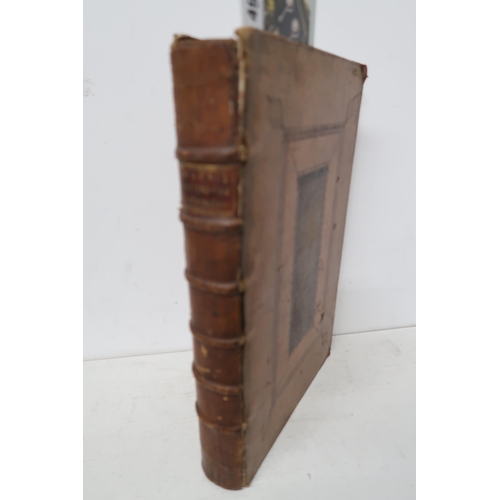 490 - A leather bound book - Chauncy History of Hertfordshire