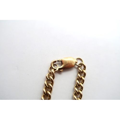 5 - A 9ct yellow gold link bracelet with lobster claw clasp, approx 12.1 grams - length 17cm plus 1.5cm ... 