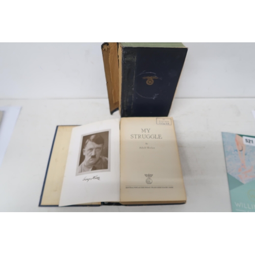 521 - Two Adolf Hitler 'My Struggle' books - one with a Stalag stamp