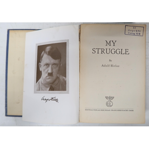 521 - Two Adolf Hitler 'My Struggle' books - one with a Stalag stamp