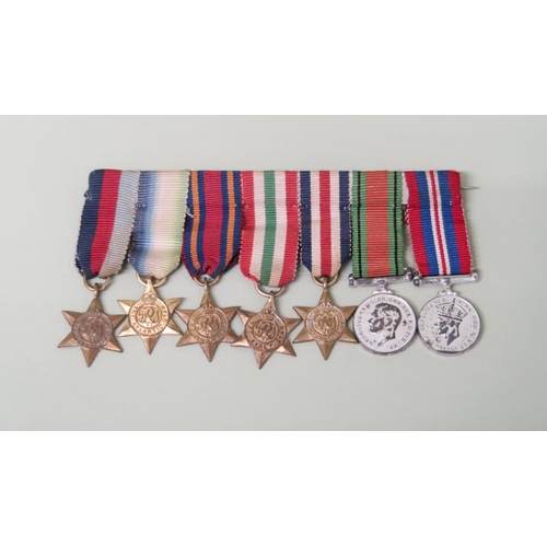 527 - Miniature medals WWII incl. Defence medal, 1939-45 War medal, 1939-45 Star, Atlantic Star, Burma Sta... 